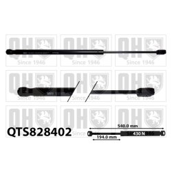 Cargo Area Gas Spring QUINTON HAZELL QTS828402 OE Ref 5JJ827550B