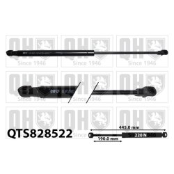 Rear Window Gas Spring QUINTON HAZELL QTS828522 OE Ref 2H782755001