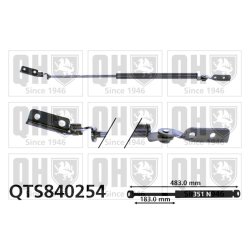 Cargo Area Gas Spring QUINTON HAZELL QTS840254 OE Ref 904510N000