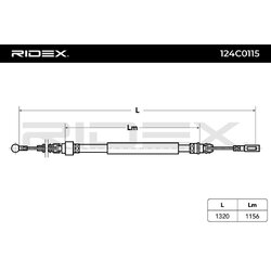 Hand Brake Cable RIDEX 124C0115 OE Ref 1496270