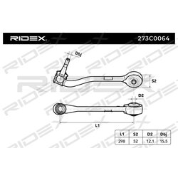 Bras de suspension arrière RIDEX 273C0064 pour BMW X5 RIDEX