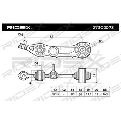 Bras de suspension arrière RIDEX 273C0073 pour MERCEDES 211 330 81 07 RIDEX