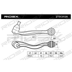 Bras de suspension arrière RIDEX 273C0128 pour BMW Série 5 RIDEX
