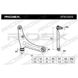 Control Trailing Arm RIDEX 273C0212 OE Ref 4013A169