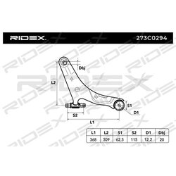 Control Trailing Arm RIDEX 273C0294 OE Ref 5450126000