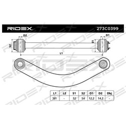 Control Trailing Arm RIDEX 273C0399 OE Ref 51783009