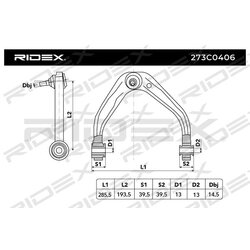 Bras de suspension arrière RIDEX 273C0406 pour ALFA ROMEO 50704947 RIDEX
