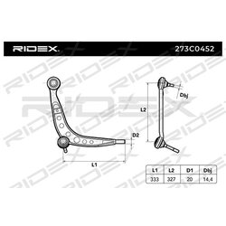 Bras de suspension arrière RIDEX 273C0452 pour BMW, ALPINA 1 127 725 RIDEX