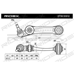 Bras de suspension arrière RIDEX 273C0512 pour BMW 31126794203 RIDEX
