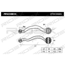 Bras de suspension arrière RIDEX 273C0665 pour BMW 31 12 6 773 950 RIDEX