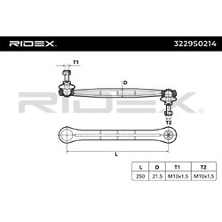 Stabiliser Drop Link RIDEX 3229S0214 OE Ref 1219697