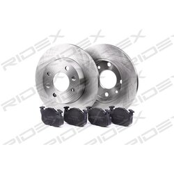 Kit de disques de frein RIDEX 3405B0225 pour RENAULT 47153 RIDEX