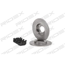 Kit de disques de frein RIDEX 3405B0327 pour CITROËN, PEUGEOT 91508338 RIDEX
