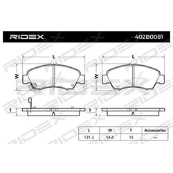 Jeu de plaquettes de frein RIDEX 402B0081 pour HONDA, ROVER, MG 04650-SAA-900 RIDEX