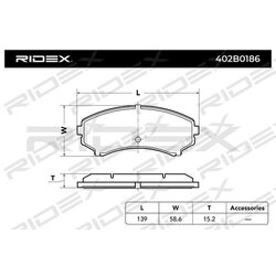 Brake Pad Set RIDEX 402B0186 OE Ref 8972872630 RIDEX