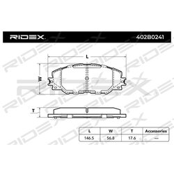 Brake Pad Set RIDEX 402B0241 OE Ref 0446502230
