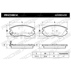 Brake Pad Set RIDEX 402B0430 OE Ref 20877794 RIDEX
