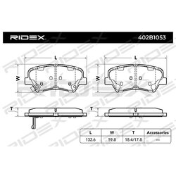 Jeu de plaquettes de frein RIDEX 402B1053 pour KIA, HYUNDAI 58101-3XA10 RIDEX