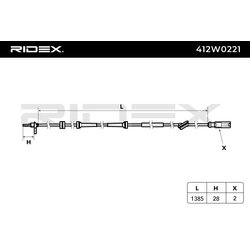 Wheel Speed Sensor RIDEX 412W0221 OE Ref 46823095