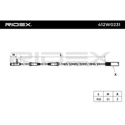 Wheel Speed Sensor RIDEX 412W0231 OE Ref 6 756 385
