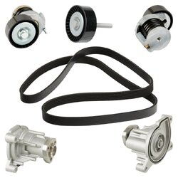 Water Pump V Ribbed Belt Set RIDEX 4172P0057