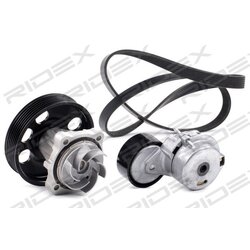 Water Pump V Ribbed Belt Set RIDEX 4172P0082