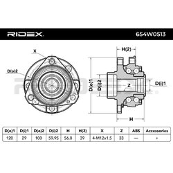 Wheel Bearing Kit RIDEX 654W0513 OE Ref 1603 208