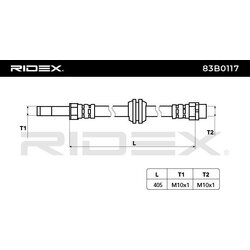 Brake Hose RIDEX 83B0117 OE Ref 34 32 1 165 587