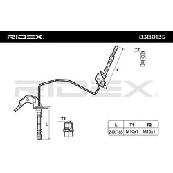 Brake Hose RIDEX 83B0135 OE Ref 13334946