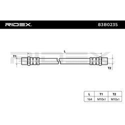 Brake Hose RIDEX 83B0235 OE Ref 175 611 775