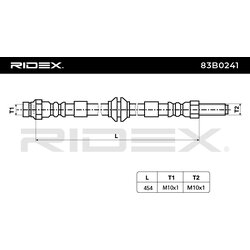 Brake Hose RIDEX 83B0241 OE Ref 7335771