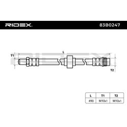 Brake Hose RIDEX 83B0247 OE Ref 60 25 305 984