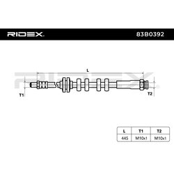 Brake Hose RIDEX 83B0392 OE Ref 46481635