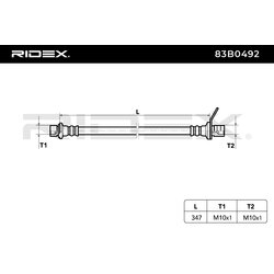 Brake Hose RIDEX 83B0492 OE Ref 90080-94A66