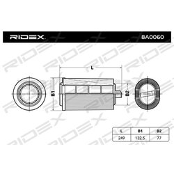 Filtre à air RIDEX 8A0060 pour MERCEDES 2710940204 RIDEX