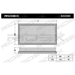 Air Filter RIDEX 8A0085 OE Ref 3528093-2 RIDEX