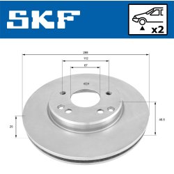 Brake Disc VKBD80020V2 SKF VKBD 80020 V2 OE Ref 2034210312 SKF