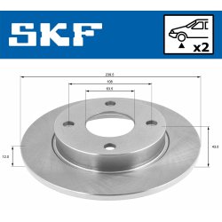 Brake Disc VKBD80076S2 SKF VKBD 80076 S2 OE Ref 1006505 SKF