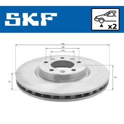 Brake Disc VKBD80090V2 SKF VKBD 80090 V2 OE Ref 9805961480 SKF