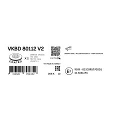 Brake Disc VKBD80112V2 SKF VKBD 80112 V2 OE Ref 402061KA2A SKF