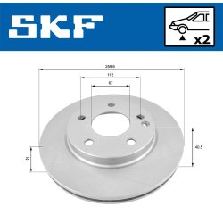 Brake Disc VKBD80119V2 SKF VKBD 80119 V2 OE Ref 1684210212 SKF