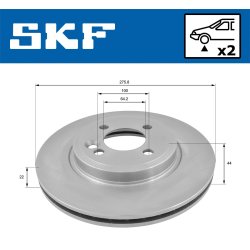 Brake Disc VKBD80130V2 SKF VKBD 80130 V2 OE Ref 34111502891 SKF