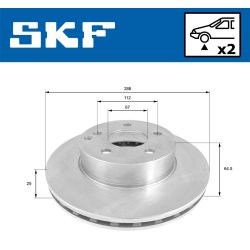 Brake Disc VKBD80143V2 SKF VKBD 80143 V2 OE Ref 0004211912 SKF