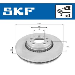 Brake Disc VKBD80144V1 SKF VKBD 80144 V1 OE Ref 272404 SKF