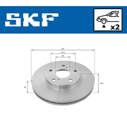 Brake Disc VKBD80160V2 SKF VKBD 80160 V2 OE Ref 4351202330 SKF