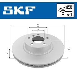 Brake Disc VKBD80179V1 SKF VKBD 80179 V1 OE Ref 34106787490 SKF