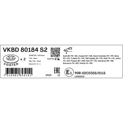 Brake Disc VKBD80184S2 SKF VKBD 80184 S2 OE Ref 171615301 SKF