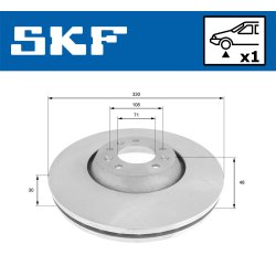 Brake Disc VKBD80216V1 SKF VKBD 80216 V1 OE Ref 424646 SKF