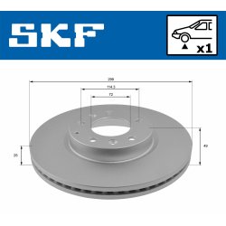Brake Disc VKBD80218V1 SKF VKBD 80218 V1 OE Ref G33Y3325X SKF