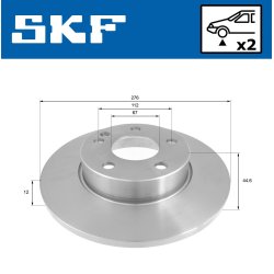 Brake Disc VKBD80220S2 SKF VKBD 80220 S2 OE Ref 1694210012 SKF